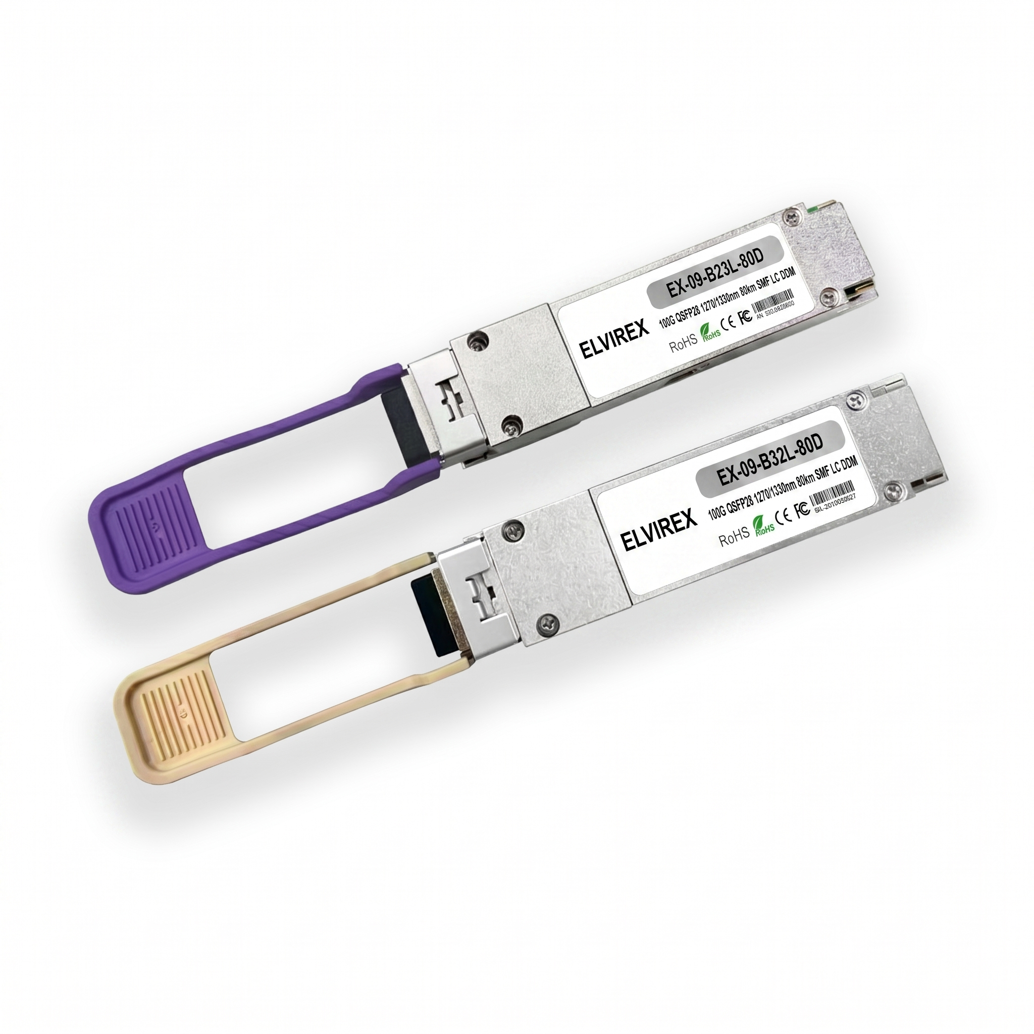 100G QSFP28 BiDi Tx1280nm/Rx1304nm 80km LC